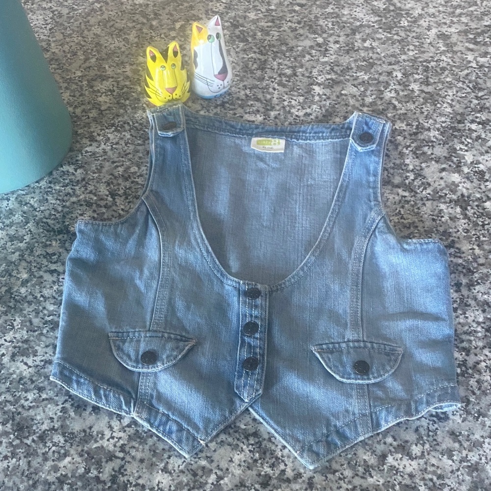 Crazy 8 Denim snap Button-Up Vest